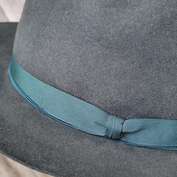Vintage Green Fedora Custom Worth & Worth Wilson Fedora Hat Size 7 5/8 Retro - Picture 9 of 15